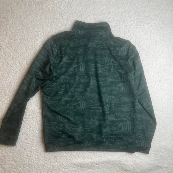 Peter Millar Perth Fall Fairway quarter zip pullover dark green men's preppy M - Picture 4 of 6
